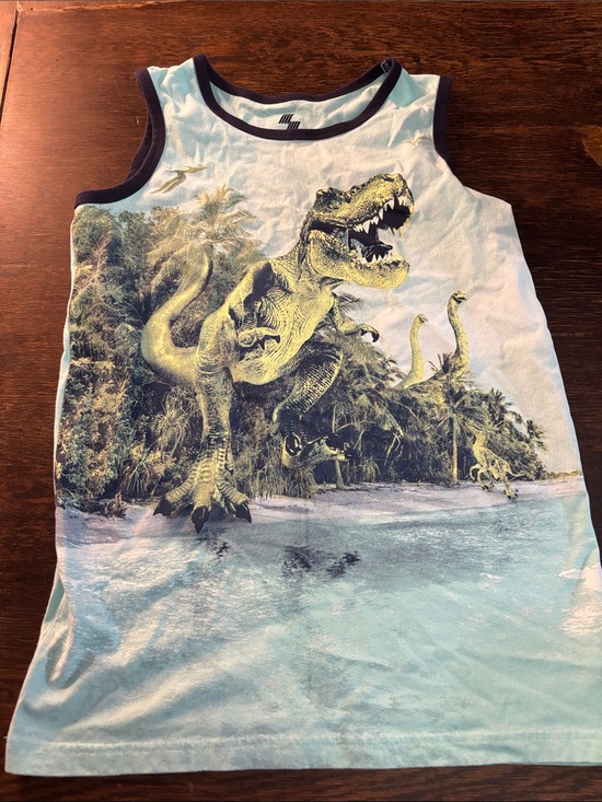 Place Sport Other - Dinosaur Graphic Tank Top for Kids - Light Blue